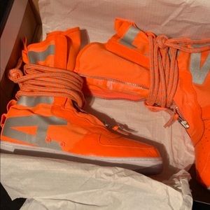 Total orange Air Force ones size 10.5 men’s